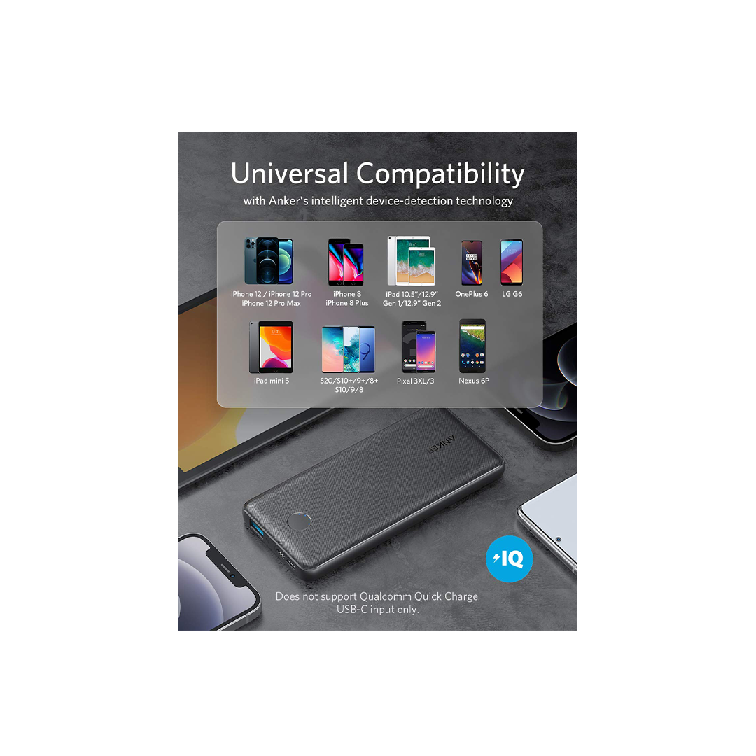 Anker PowerCore Slim Power Bank 10000mAh - Black in Qatar Anker PowerCore Slim Power Bank 10000mAh - Black in Qatar